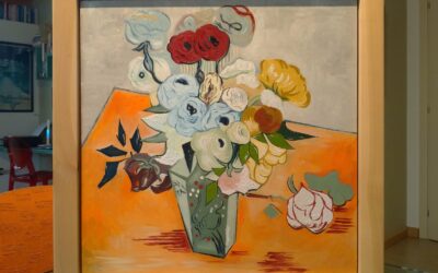 Vincent Van Gogh – “Vaso giapponese con Rose e Anemoni” 1890
